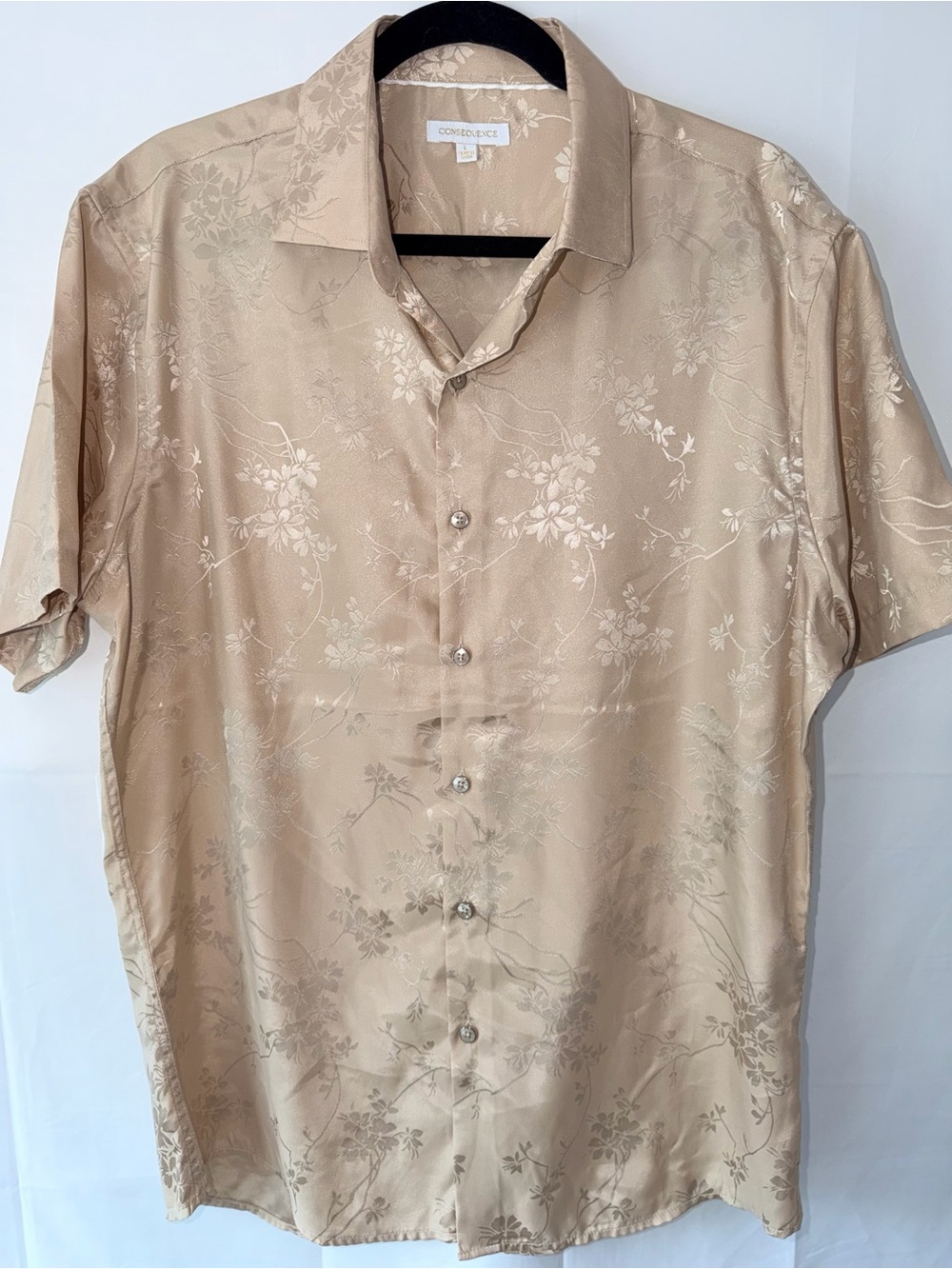 Men’s Gold Jupiter Floral Button Up